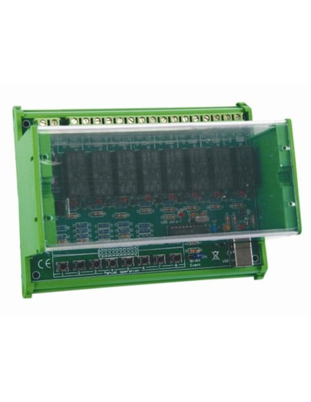 TARJETA RELÉ USB DE 8 CANALES - KIT PARA MONTAR