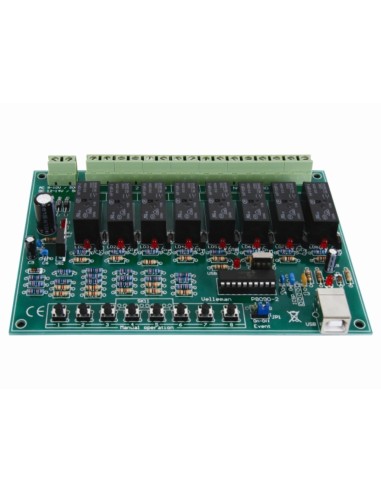 TARJETA RELÉ USB DE 8 CANALES - KIT PARA MONTAR