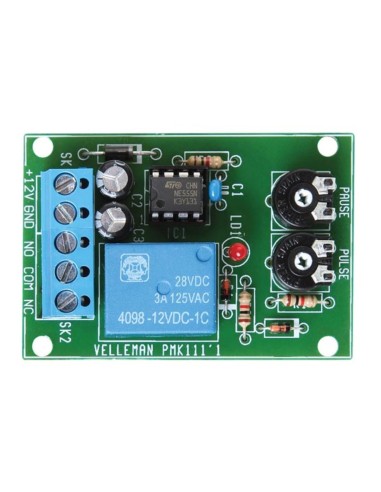 TEMPORIZADOR CICLICO 0.5S/60S 12V/3A