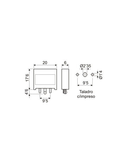 PORTAFUSIBLE DE FUSIBLE DE COCHE PARA PCB