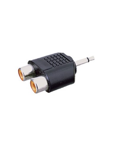 ADAPTADOR MONO 3.5/DOBLE HEMBRA RCA