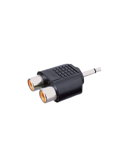 ADAPTADOR MONO 3.5/DOBLE HEMBRA RCA