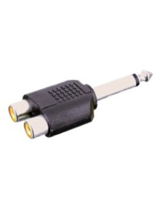 ADAPTADOR MONO 6.3/DOBLE RCA HEMBRA