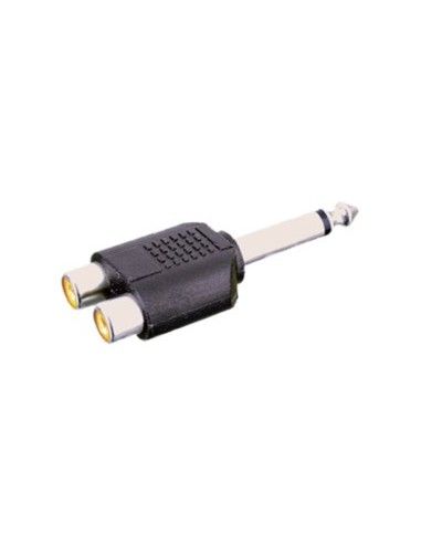ADAPTADOR MONO 6.3/DOBLE RCA HEMBRA