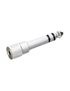 ADAPTADOR MACHO STEREO 6.35-HEMBRA STEREO 3.5 METALICO