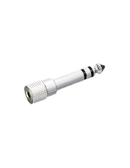 ADAPTADOR MACHO STEREO 6.35-HEMBRA STEREO 3.5 METALICO