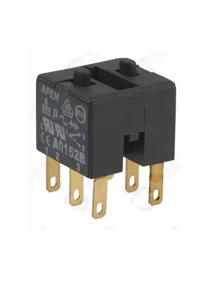 BLOQUE DE PULSADOR DOBLE 6A 250V~