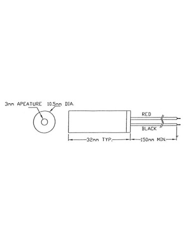 MODULO LASER 1MW 650NM 3V 50MA