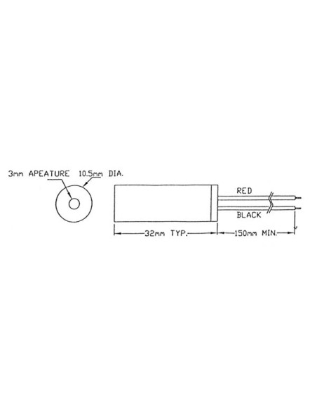 MODULO LASER 1MW 650NM 3V 50MA