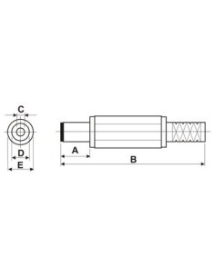CONECTOR DE ALIMENTACIÓN 2.5X5.5X10 2