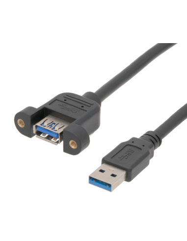 Extensor USB-C 3.1 para anclaje a panel 1m