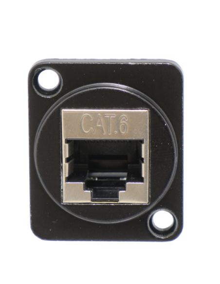 Empalme RJ45 doble hembra para panel/chasis