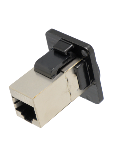 Empalme RJ45 doble hembra para panel/chasis