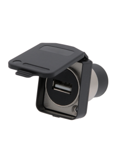 Cubierta para adaptadores de panel con tapa abatible 2