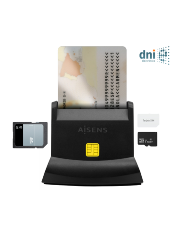 Multilector Tarjetas Inteligentes DNI USB-C SIM/tarjetas flash