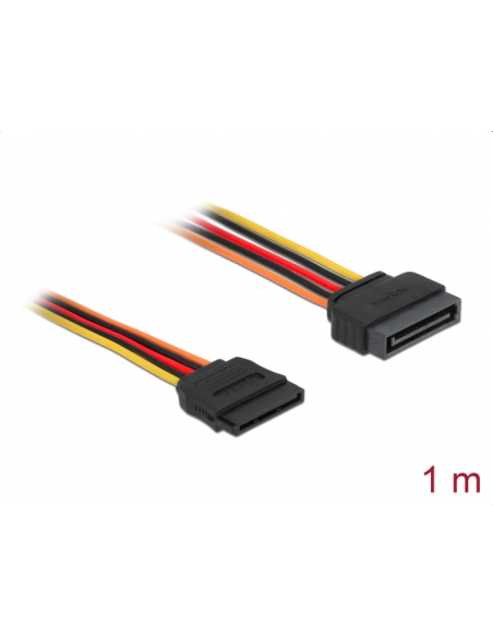 Cable extensión alimentación SATA 15P Macho/hembra 1mts