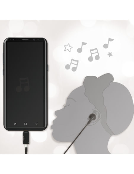 Adaptador audio USB-C a jack 3,5 mm hembra