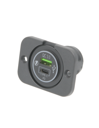 Base de alimentacion para panel USB-A y USB-C PD [36W]