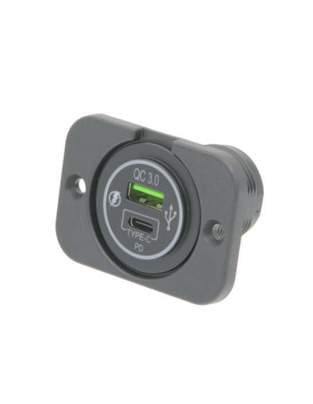 Base de alimentacion para panel USB-A y USB-C PD [36W]