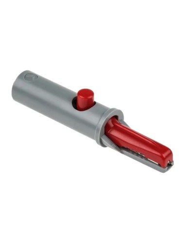 PINZA COCODRILO AISLADA ROJA PARA BANANA DE 4mm