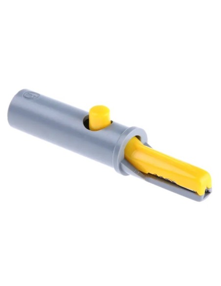 PINZA COCODRILO AISLADA AMARILLA PARA BANANA DE 4mm