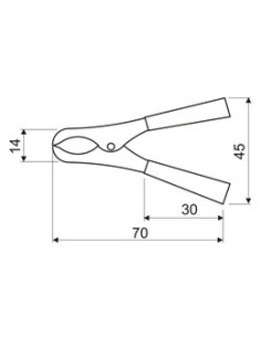 PINZA BATERIA ROJA 15A  12..24V 2