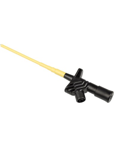 PINZA TEST CLAMP NEGRA HIRSCHMANN AISLADA CAT III 1000V BANANA 4mm