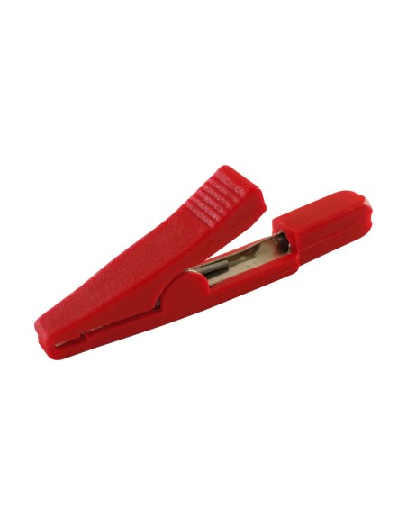 PINZA COCODRILO 2mm MINIATURA ROJA