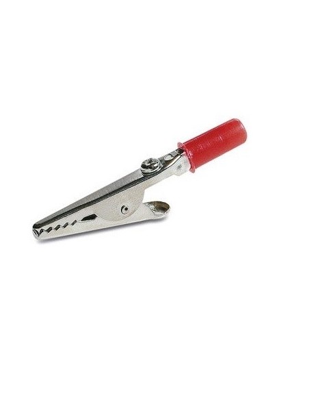 PINZA COCODRILO ROJA CON TORNILLO 58mm