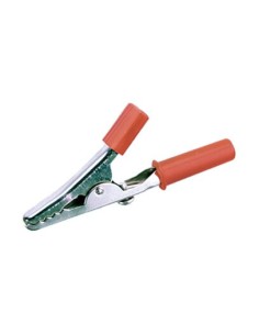 PINZA COCODRILO ROJA CON TORNILLO 63mm