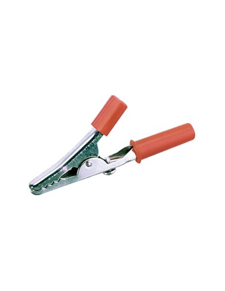 PINZA COCODRILO ROJA CON TORNILLO 63mm