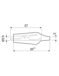 PINZA COCODRILO AISLADO 27mm AZUL 2