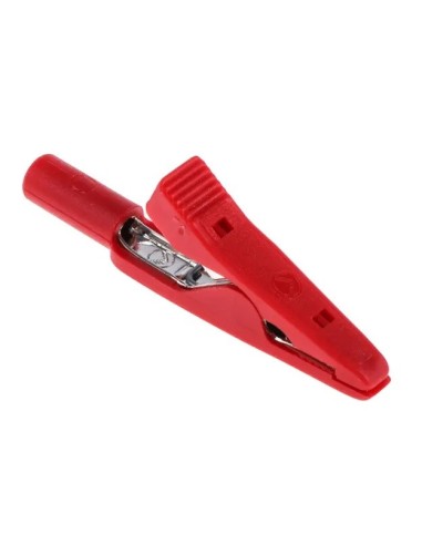 PINZA COCODRILO ROJA HIRSCHMANN 2mm