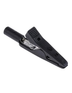 PINZA COCODRILO NEGRA HIRSCHMANN 2mm