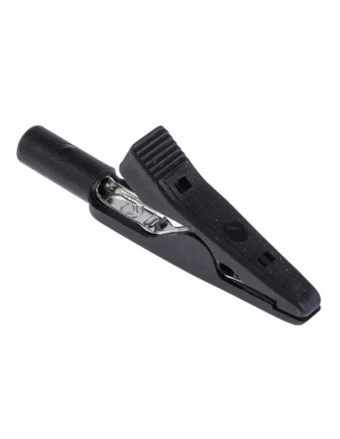 PINZA COCODRILO NEGRA HIRSCHMANN 2mm