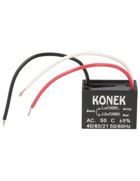 Condensador doble 1μF & 1.5μF de arranque & marcha de motor de 450VAC