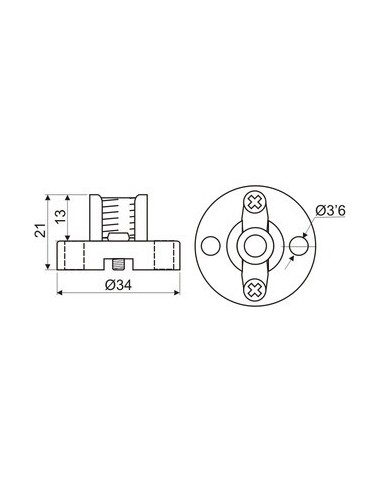 PORTALAMPARAS E-10 CON TORNILLO