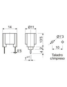 PORTALAMPARAS PARA PCB E-10 2
