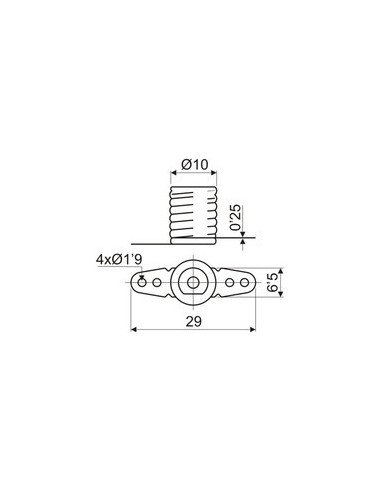 PORTALAMPARAS LATON E-10 CON LENGUETAS