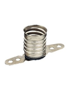 PORTALAMPARAS LATON E-10 CON LENGUETAS