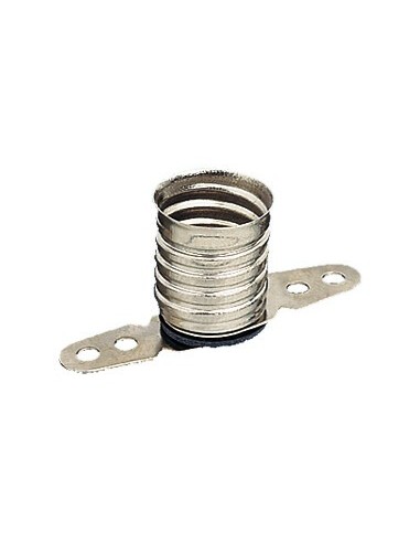 PORTALAMPARAS LATON E-10 CON LENGUETAS