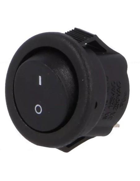 INTERRUPTOR ON-OFF 3A 250V NEGRO Ø 15mm