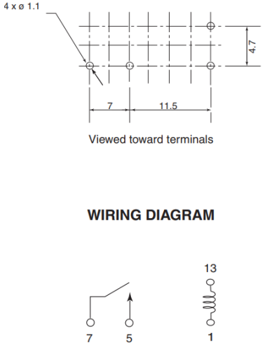 RELE 24V 10A/277V~ SPST-ON 20x7mm