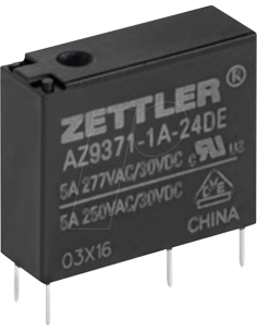 RELE 24V 10A/277V~ SPST-ON 20x7mm