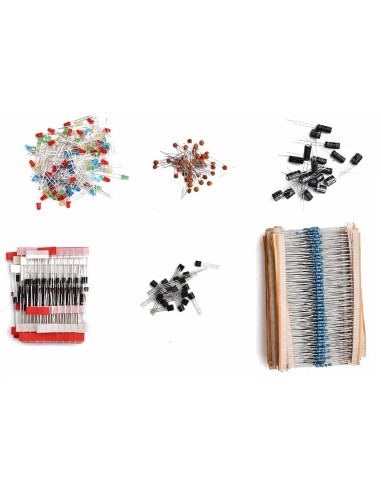 KIT DE 1390 COMPONENTES ELECTRONICOS VARIOS