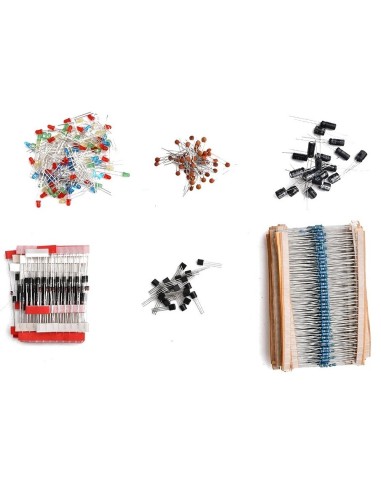 KIT DE 1390 COMPONENTES ELECTRONICOS VARIOS