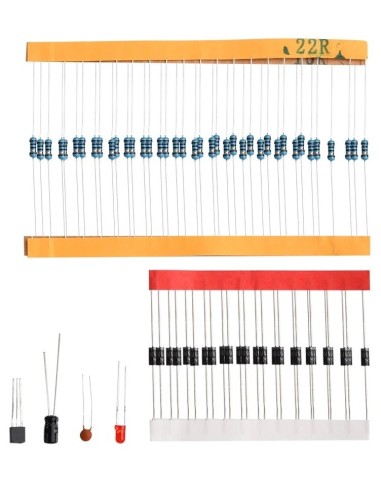 KIT DE 1390 COMPONENTES ELECTRONICOS VARIOS