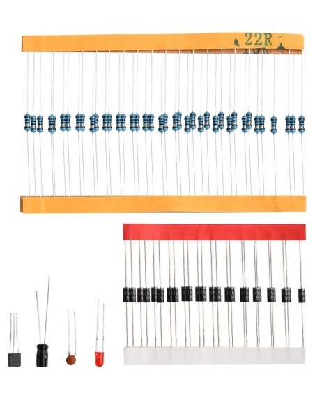 KIT DE 1390 COMPONENTES ELECTRONICOS VARIOS