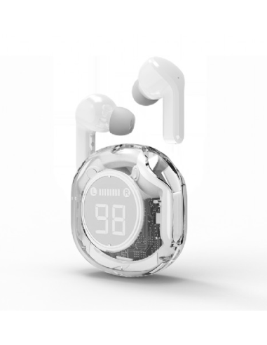Auriculares TWS transparentes, Blanco