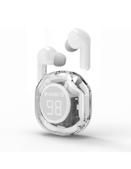 Auriculares TWS transparentes, Blanco